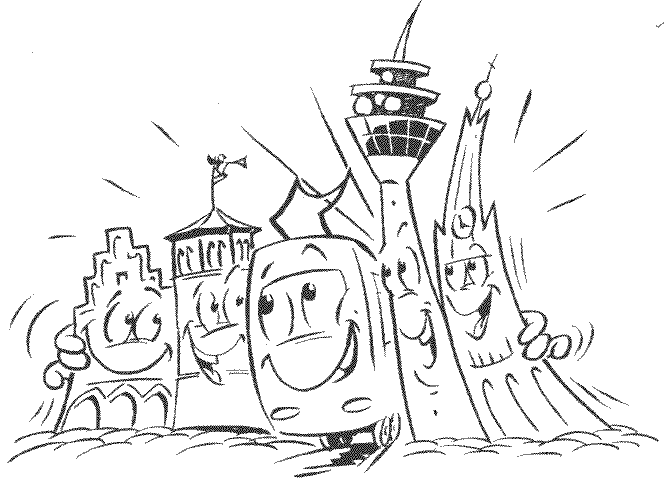  Karikatur: Strassenbahn "Henriette" 