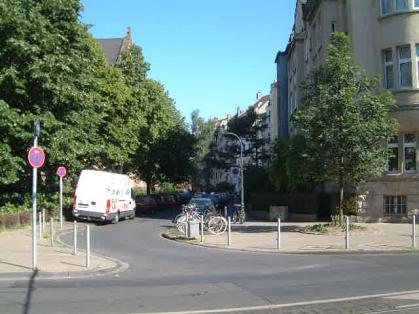  Bild: Kreuzung F&uuml;rstenwall / Helmholtzstr. / Antoniusstr. / F&uuml;rstenplatz, Richtung OstenS&uuml;dosten 