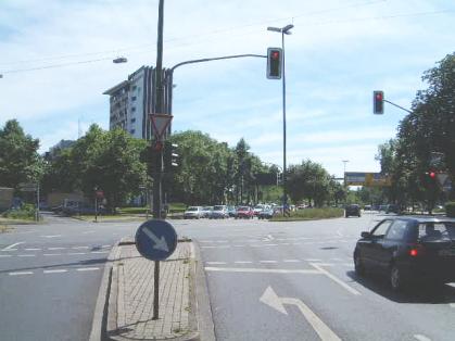  Bild: Kreuzung Merowingerstr. / Kopernikusstr., Richtung S&uuml;den 